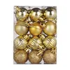 Décorations de Noël 30 mm de Noël arbre Bauble Bauble Hanging Home Party Ornement Decor 24pc Decoration Balls Pendant 231114