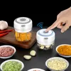 Portable Wireless Electric Garlic Grinder Mini Food Processor 100ML/250ML Garlic Chopper Multifunctional Meat Chili Kitchen Mixer