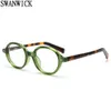 Sunglasses Frames Swanwick oval glasses for women retro acetate vintage frame optical round TR90 men female brown green clear lens unisex 231113