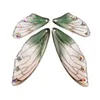 Charms 40sts Rainbow Gradient Transparent Harts Wing Pendants For Women Glitter Dopp Earrings Jewelry Making 231113