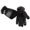 Перчатки с пятью пальцами, сенсорный экран, зимние теплые мужские повседневные варежки из натуральной кожи для мужчин, спортивные перчатки с полным пальцем на открытом воздухе ST030 231114