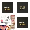 Labret Lip Piercing Bijoux Cristal Cz Gem Stud Or Labret Tragus Boucles D'oreilles En Acier Inoxydable 316L Zircon Ongles Médicaux Ronds 2M Dh47C