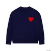 Am I Paris Designer Sweater Amiswater Jumper Blue Winter Gruba bluza Jacquard A-Word Red Love Heart Pullover Men Men Kobiet Amiparis Amis Jeuc