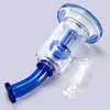 Narghilè con pipa ad acqua in vetro blu da 7 pollici Bong Bubbler con percolatore Ciotola per tabacco da fumo maschile da 14 mm