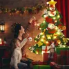 Рождественские украшения Рождественская елка Настенная елка из фетра со светодиодной гирляндой Рождественская елка из фетра для детей Малышей с 21 шт. 231113