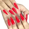 Kunstnagels 100 stk/pak Kleurrijke matte nepnagels Volledige dekking Lange stiletto Druk op nagels Art Tips Acryl Amandel Valse nagel manicure gereedschap Q231114