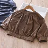 Kurtki dziewczyny skórzana kurtka wierzchnia odzież jesienna ubrania dla dziewcząt dla dzieci płaszcz mody 1-5-letni dziecko
