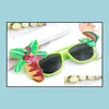 Autres fournitures de fête d'événement Lunettes hawaïennes Cocktail tropical Ha Beach Beer Lunettes de soleil Ananas Flamingo Lunettes Hen Night Stage Dhngc