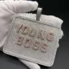 Högkvalitativ VVS Moissanite Iced Out Full Diamonds Letter Initial Name m smycken Personlig god kvalitet Custom Hängen