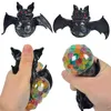 Squishy Bat Halloween Fidget zabawka Kolorowe koraliki wodne Mesh Squish Ball Anti Stress Balls Squeeze Toys Stress Relies Dekompresyjne zabawki Niepokój