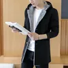 Men's Jackets Winter Men with Warm Hood Coats Fashion 's Cashmere Jacket Hoodie Trench Plus Size Man Black 231113