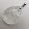 Pendant Necklaces Natural Clear Crystal Stone Teardrop Lucky Jewelry For Woman Gift S404