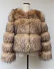 Skórzana skóra sztuczna skóra Hjqjljls zima moda Faux Faux Raccoon Fur Płaszcz luksusowa krótka puszysta futra kurtka odzieżowa kobiety rozmyty płaszcz płaszcz 231114