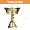 Portacandele 2 pezzi portalampada in ottone Ghee, tazza decorativa in rame, candelabro dorato, supporto per bastoncini per olio Buddha Hall