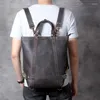 Schultaschen Sbirds Lederrucksack Handtasche Dule Use Crazy Horse Herren Reisetasche Echtes Rindsleder Männer Männlicher Tagesrucksack