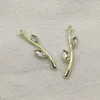 Charms Arrival 28x8mm 100pcs Zinc Alloy Leaf Charm For Handmade Necklace/Earrings DIY Parts Jewelry Findings Components 231113