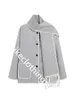 Giacca firmata Giacca da donna Giacca in tweed Giacca da donna con sciarpa con finiture a contrasto Giacca invernale casual elegante vintage Cappotto in tweed