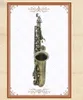 Saxophone Alto en mi plat, corps en bronze sculpté, coquille d'ormeau, clé verte, saxophone à vent antique