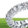 Treestone Finger Ring Water Drop Emerald CZ 925 Srebrny impreza Wedding Pierścienia dla kobiet Obietnic Birthday Jewelry3574218