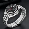 Armbandsur Benyar Moon Mens Watches 2023 Topp Automatisk kvartsvakt för män Kronograf sportvattentät lysande reloj