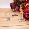 Decoração de festa 6cm altura suprimentos de casamento sinais de direção números de mesa com base retangular para decoração de chuveiro de restaurante