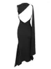 Casual Dresses Women Summer Sexy V Neck Key Hole Cloak Black Midi Sleeveless Cut Out 2023 BodyCon Elegant Evening Club Party Dress