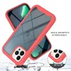 360 Full Shockproof Cases For iphone 15 14 13Pro Max XS XR 8 7 Plus 2in1 Bumper Hybrid Layer Rugged Clear Hard PC Plastic Soft TPU Front Back Cover