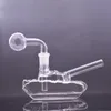 Militära entusiaster Tankdesign Hosahs Mini Tjock Glass Oil Burner Bong för Clear Dab Rigs Water Bubbler Pipe för rökningstillbehör med 14 mm manlig oljeskål