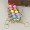 Çanta Parçaları Aksesuarları 5cm Mini Yarı Direkt Çanta Çerçevesi Toka Key Ring ile Renk Boncukları DIY DIY Para Çantası Kilit Kilit Çanta Aksesuarları 6pcs/Lot 231114