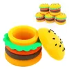 Siliconen pot 5 ml hamburger vorm potten anti -aanbak container fles crème opbergdoos make -up case cosmetische rookaccessoires