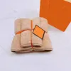 Bath towel sets for bathroom unisex towel daily use 2pcs/set multicolor letter pattern washcloth coral velvet orange white embroidery beach towel simple JF010 C23