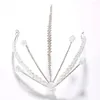 Hair Clips Crystal Drop Forehead Headband Wedding Accessories Silver Color Full Rhinestone Bridal Chain For Women Hairband