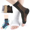 Sports Socks 1 Pair Foot AntiFatigue Ankle Support Relief Pain Compression For Men Women Sport Running Yoga Brace Sock 230413