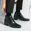 Western Boots for Men Black Zipper Brown Buto Botts Business Ręcznie robione rozmiar 38-44 męskie buty