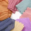 Sciarpa a fascia con piega in chiffon con perle foglia YW90