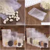 Förvaringspåsar Stand Up Frosted Plastic Self Sealing Bag Matt genomskinlig kaffedryck Snack Cookie Bakning Förpackning LZ0587 Drop de DHXQ2