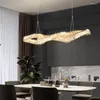 Ljuskrona Design Crystal Kitchen Island Rektangel Matsal Modern Ljusarmatur LED HANGING LAMP inomhusbelysning