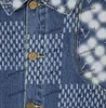 xinxinbuy men designer coat denim jacket plaidパネルポケット1854長袖女性ブルーブラックカーキレッドグレーS-2xl