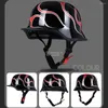 Kaski motocyklowe Kask retro w stylu niemieckim Casco Moto Mężczyźni Jazda na motocyklu Oddychająca pół Capacete De Masculino