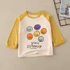 T-shirts Baby Girls Long Sleeved T-shirt Kids Cartoon Print Shirts Boys Korean Style Clothes 1 To 10Yrs Children's Thicken Top Tees 230414
