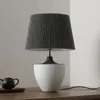 Tischlampen Wabi Sabi Keramik Stoffschirm japanisches Retro-Modell Zimmer Schlafzimmer Arbeitszimmer Kunstdekor LED Schreibtischlampe Nachttischlampe