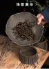Piatti Piatto da frutta in ceramica viola Scarico separato Tubo per la polvere del tè Set in ceramica multifunzionale Gamba alta Dim Sum