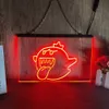وقع King Boo the Ghost Face Leg Neon Sign Decor Decor New Year Wall Wedding Bedroom 3D Night Light