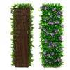 Decorative Flowers 40CM Artificial Plants Grass Wall Panel Boxwood Hedge Greenery UV Protection Green Decor Privacy Fence Backyard Screen