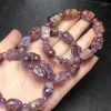 Link Bracelets Natural Purple Garden Quartz Pixiu Bracelet For Women Charm Fortune Energy Bangle Mineral String Woman Amulet Jewelry Gift