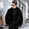 Männer Pelz Faux PFHQ Darkwear Winter Mittellangen Mantel Mode Streetwear Einfarbig Warme Bequeme Casual Windjacke 1Z1892 231114