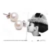 Stud 925 Sterling Sier Pearl Earring Sieraden Romantische charme eenvoudig 6/8/10 mm bal oorbellen Drop levering Dhgarden Dhazh