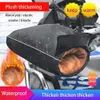 Five Fingers Gloves Waterproof Motorcycle Handlebar Muffs Hand Protector Winter Windproof Thickened Warm Thermal Mobile Handle Bar Cover Gloves 231113