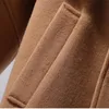 Kvinnors ull blandar våren Autumn Winter Women Short Woolen Coat Belt Jacket Kvinnliga raglan ärmar Kappa jackor Elegant singel -knapp Black Camel 231113