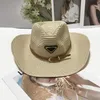 2023 Womens Designer Ruffled Straw Hat Fashion Sticked Hat Cap för män Kvinna Wide Brim Caps Summer Bucket Outdoor Beach Hats 9 Styles